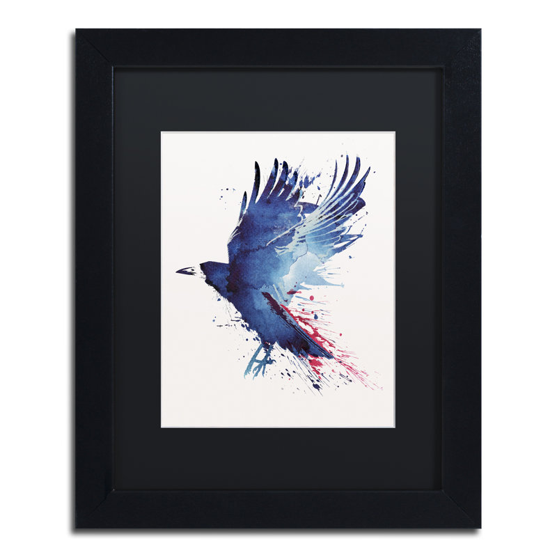« sanglante crow » par robert farkas, impression encadrée, H 14 po x l 11 po x P 0,5 po, Noir