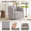 Fauteuil pivotant rembourré Boucle-98666142