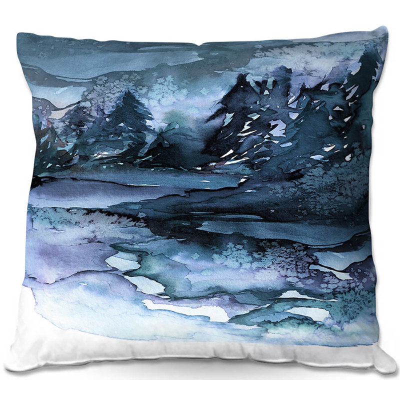 Coussin pour ne jamais quitter le canapé path ii, 20 po x 20 po, Bleu / noir / mauve