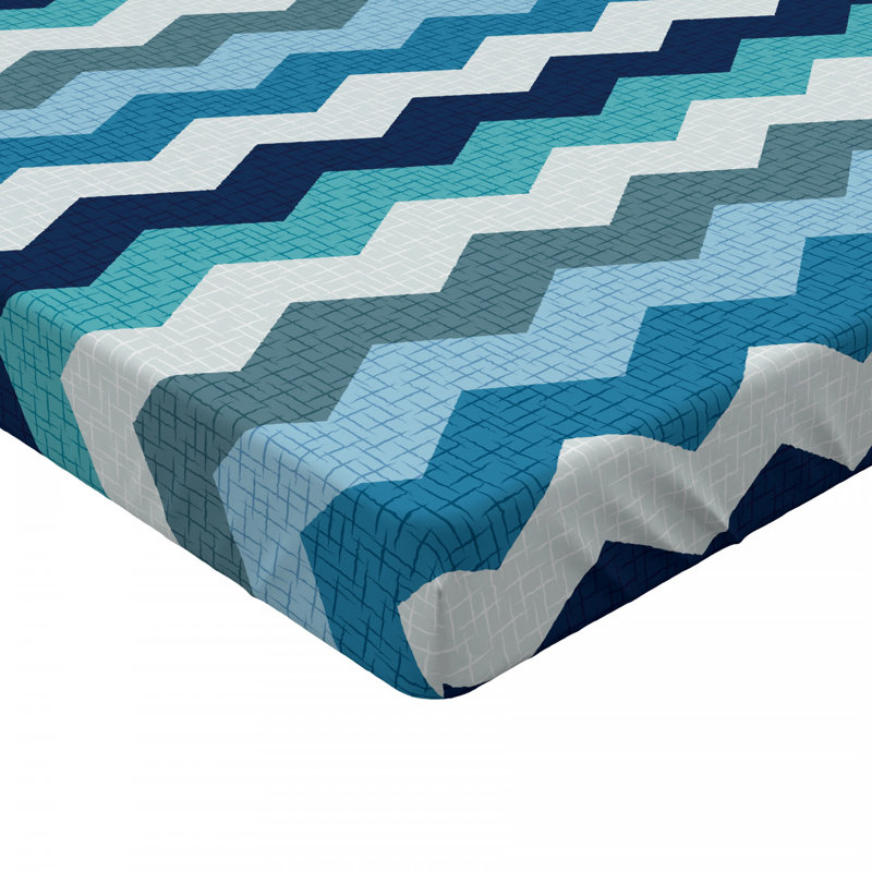 Microfiber Chevron Fitted Sheet, Full Fitted Sheet
