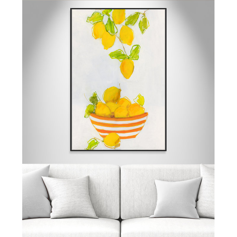 Lemonlicious by Sally Swatland, 61.5" H x 41.5" W x 2" D, Black Framed Canvas