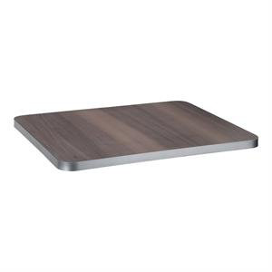 24 "x 30", " Wood Grain Table Top with Grey Aluminum Alloy Edge, Indoor/Outdoor Use
