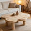 Table basse de 40 pouces en forme de nuage avec 4 pieds ronds, convenant aux salons-129593849