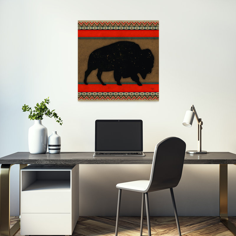 Art contemporain Buffalo Out West, H 18 po x l 18 po