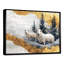 Drayon, mouton marbré doré à la ferme, paysage d'hiver III - moutons, art mural-1069825943-829243502-1069826024