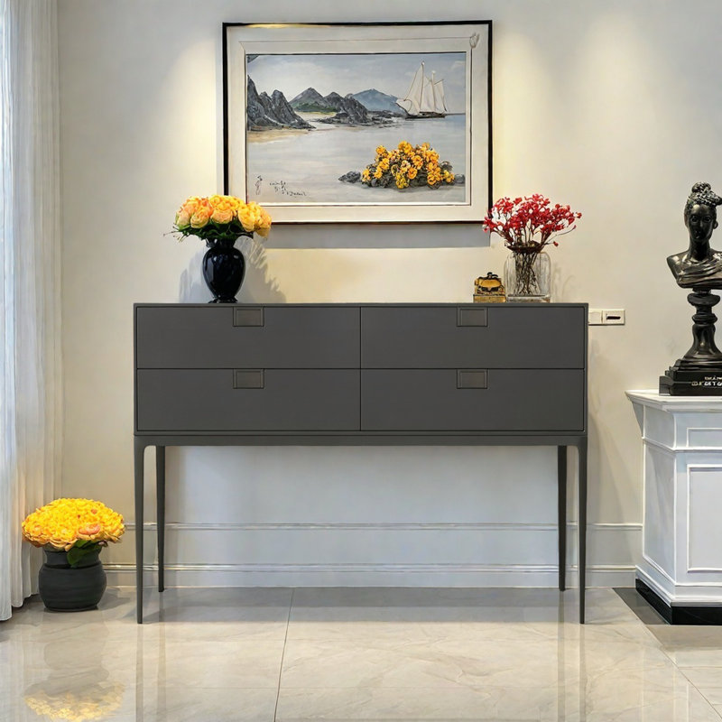 Console moderne moderne et pratique, H 35,43 po x l 39,37 po x P 15,75 po, Gris