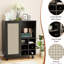 Armoire à vin de 34 po avec porte et 6, buffet pour la maison, 14,64 po de profondeur, poids idéal de 55,72 lb, largeur du salon 27,86-130040479