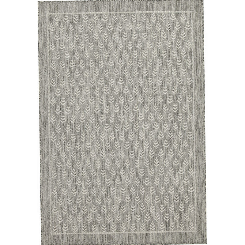 Tapis intérieur / extérieur argent Sunshine, Tapis de couloir 2 pi 7 po x 7 pi 3 po