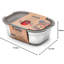 Black+Blum Set of 2 Steel Rectangular Food Box Small - Grey