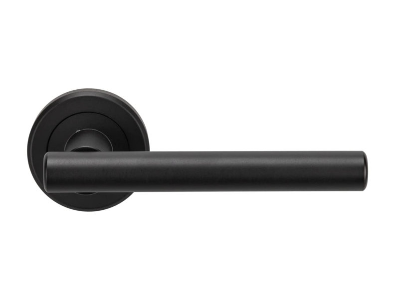 4 Pairs Straight T-Bar Door Handles in Brushed Steel Finish with Spindle and Fixings