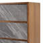 Commode Mid-Century noyer et gris Sisemore
