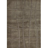 Hand-Knotted High-Quality Brown and Dark Gray Area Rug