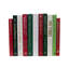 Livres décoratifs - Ensemble de livres Winter Holly - 1 pied de livres bourgogne et verts