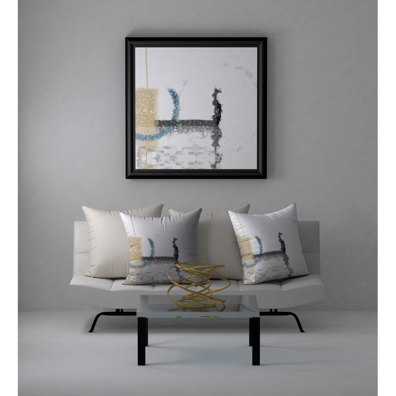 Abstract Reversible Throw Pillow, 20" x 20"