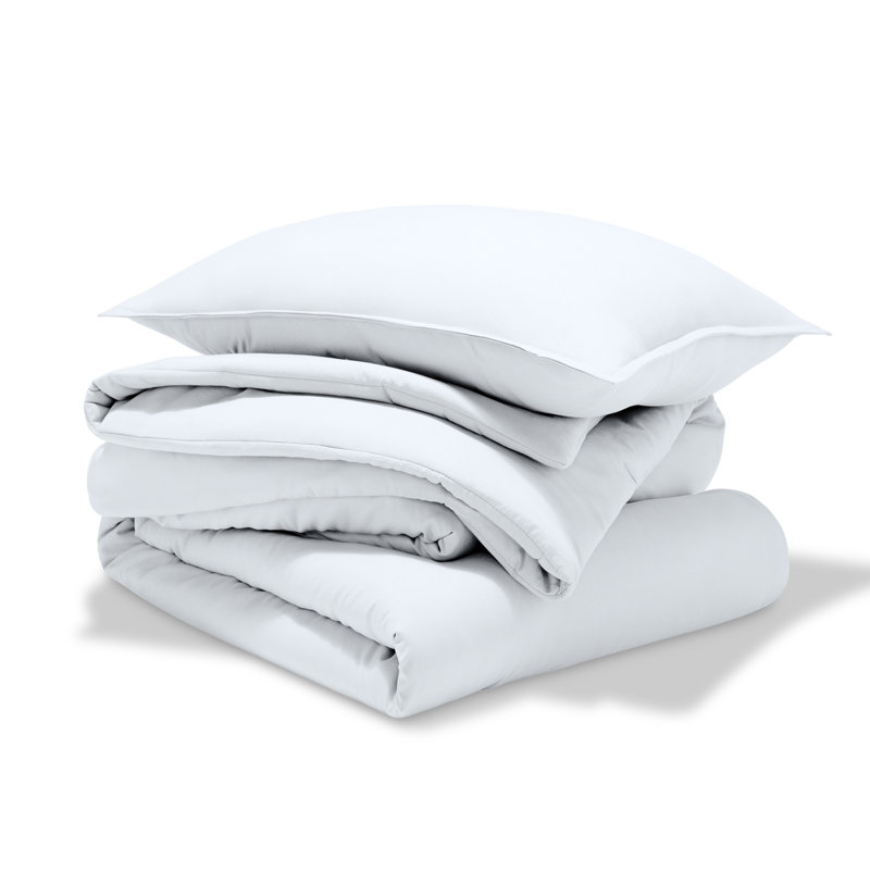 Twin/Twin XL Down Alternative Track Stitch Comforter Set, White