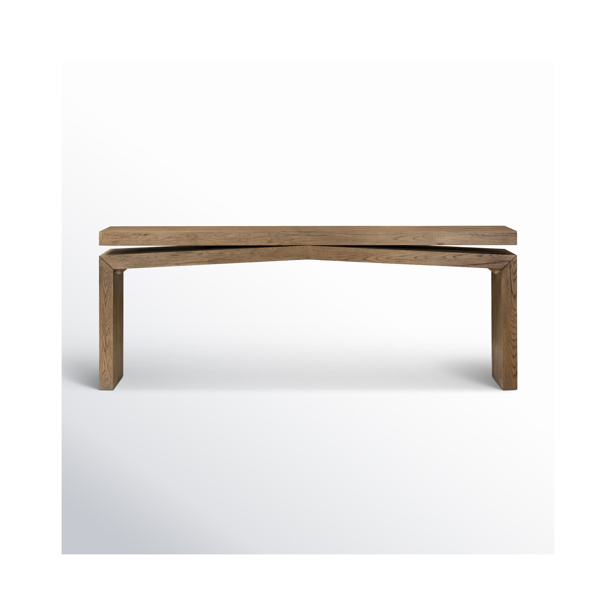 Henn Solid Wood Console Table, Rustic Gray, 30.75" H x 78.75" W x 15" D