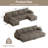 104''W U Shaped Corduroy Sectional Sofa With Storage Chaises And Pull Out Bed-124845532