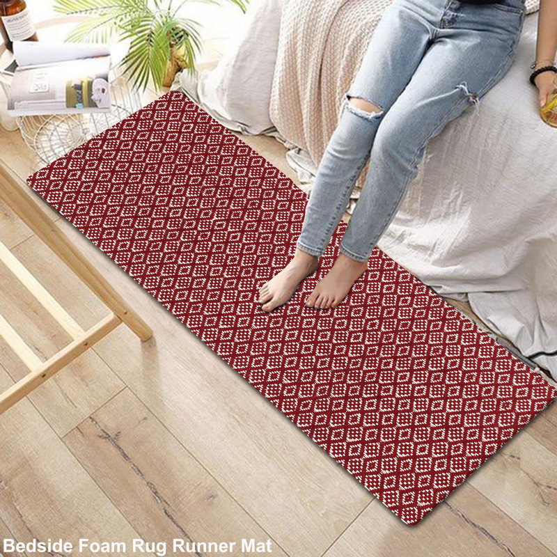 Tapis anti-fatigue rembourré Abdurraheem, Rouge