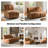 Hawkinge 84" Modern 3-Piece Chenille Channel Tufted Sofa-564646103