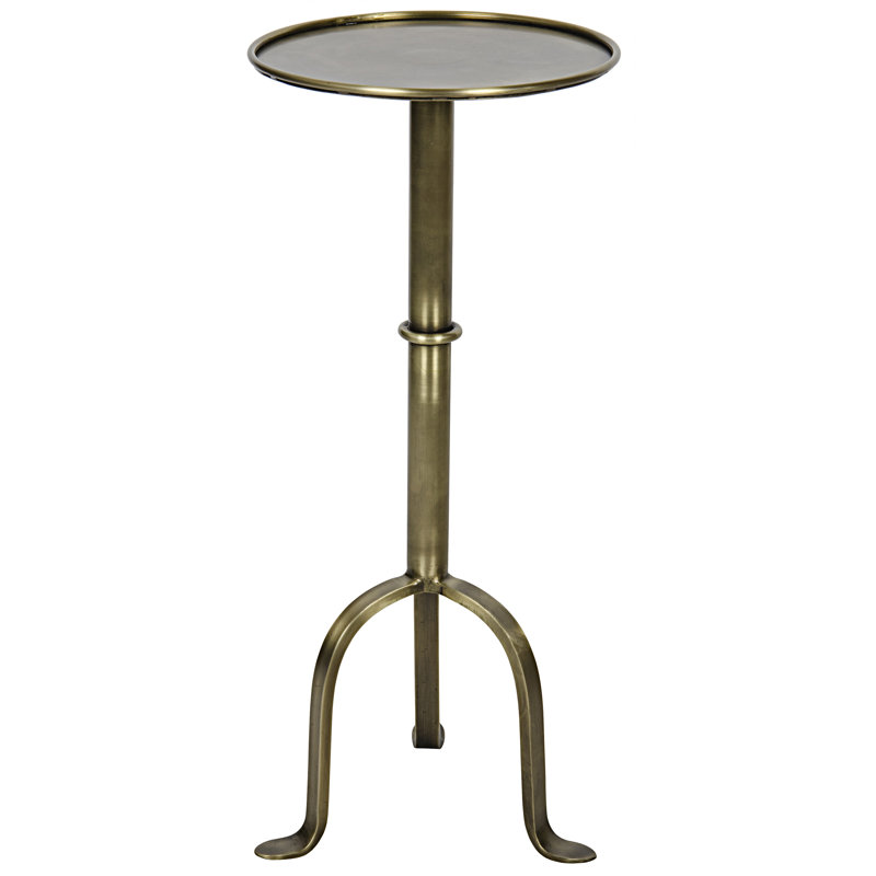 Tini End Table, Antique Brass