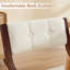 Chaise pliante au design élégant avec structure en bois massif et dossier et siège rembourrés capitonnés-273773089