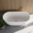 59" x 29.5" Solid Surface Stone Resin Freestanding Soaking Bathtub-1787738348