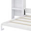Grand lit escamotable avec persiennes et plusieurs tablettes de rangement-230653118