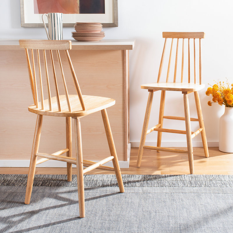 Solid Wood Counter Stool, Beige, Counter Stool (61cm Seat Height)
