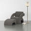 Fauteuil rembourré avec repose-pieds-203765698