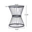 Powder-Coated Iron Side Table with Hourglass Shape & Open Cage Design-27764950