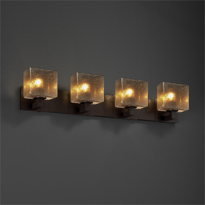 Casson 4 - Light Dimmable Vanity Light, Dark Bronze, Opal