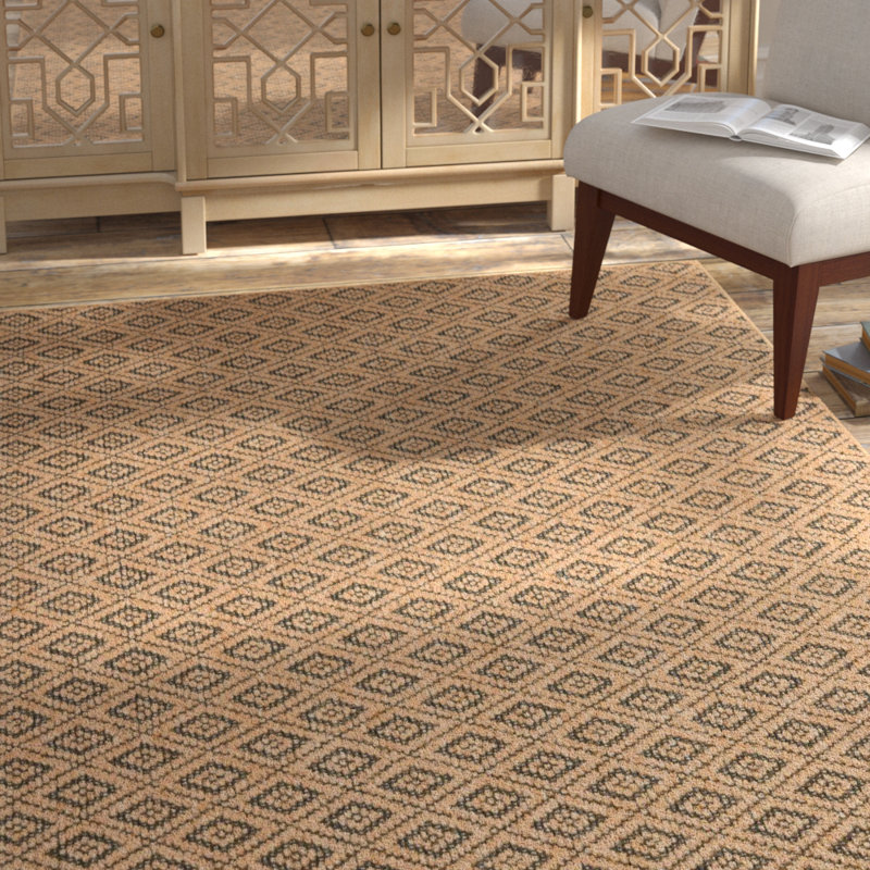 Tapis en sisal tissé jacquard Taj, Rectangle 5 pi x 8 pi