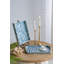 Plateau rectangulaire décoratif 16 po x 13 po x 2 po Capiz bleu et blanc