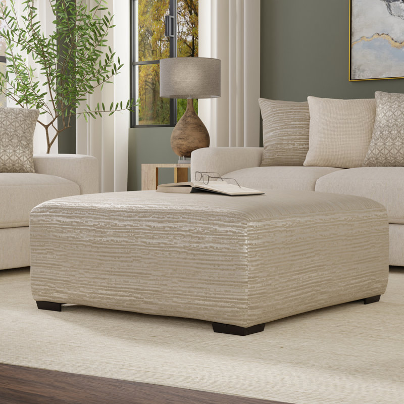 Mornimont Upholstered Ottoman, Dove 100% Polyester