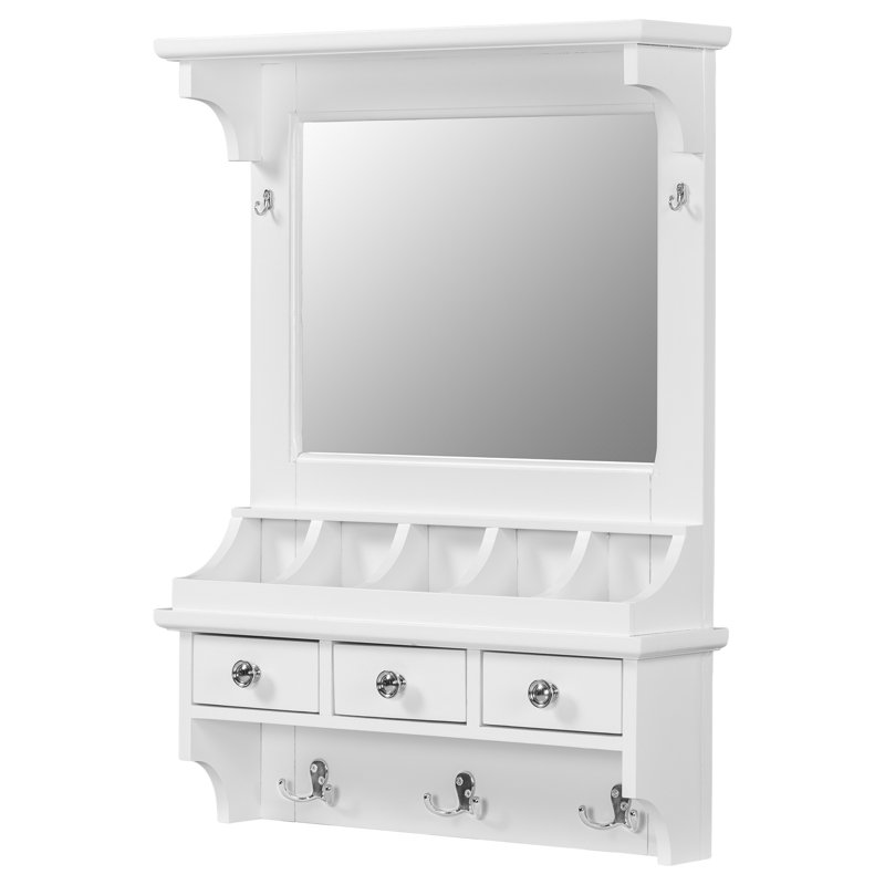 Coiffeuse flottante avec grand miroir