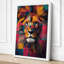 Confident Lion Modern - Wrapped Canvas-2094481646-2094481636