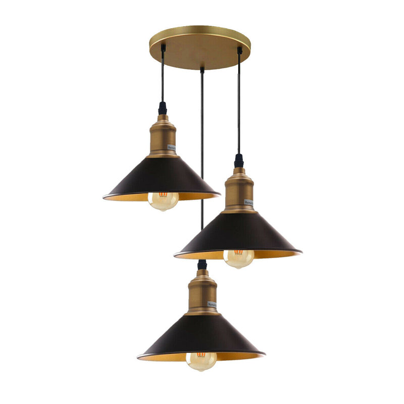 Rockingham 3 - Light Black Cluster Pendant
