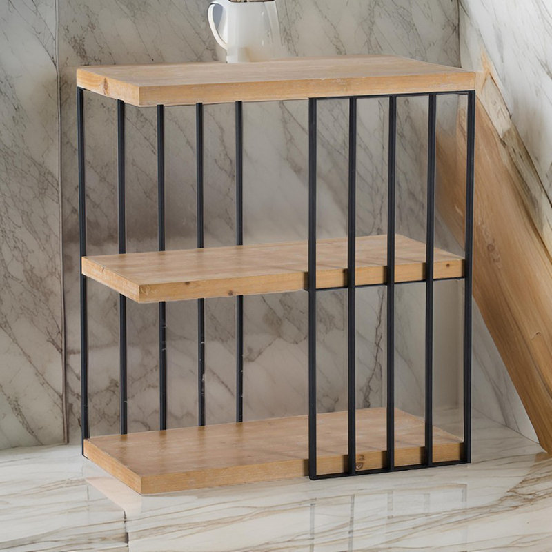 Bricktown 7.9'' W Solid Wood Shelving Unit