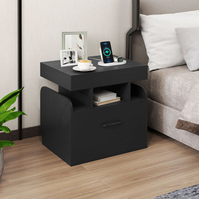 50cm W Manufactured Wood Bedside Table