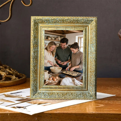 Cadre 3 pièces 5 "x 7" doré antique pour décoration de vestibule