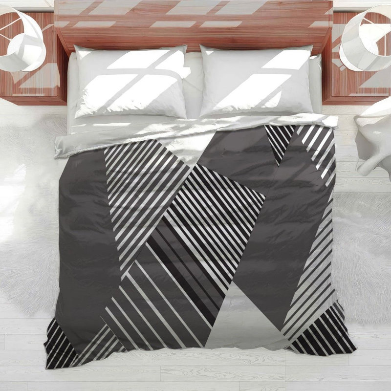 Abstract Geometry Cool Cotton Blend Abstract Comforter, Twin Extra Long Comforter