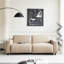 Causeuse-coussin modulaire en cuir véritable blanc crème