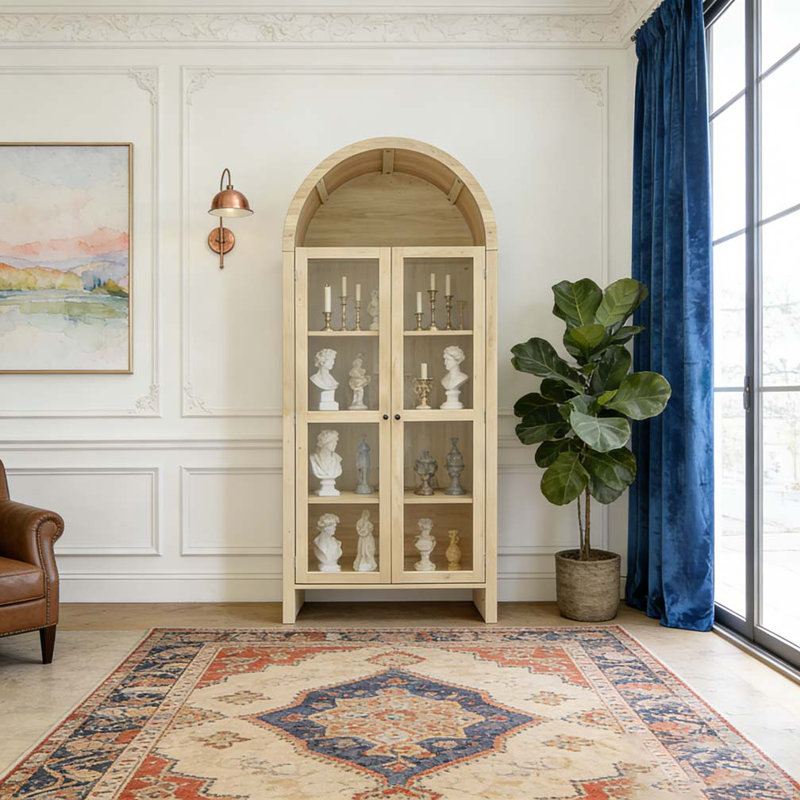 70.28" Tall Arched Kitchen Pantry