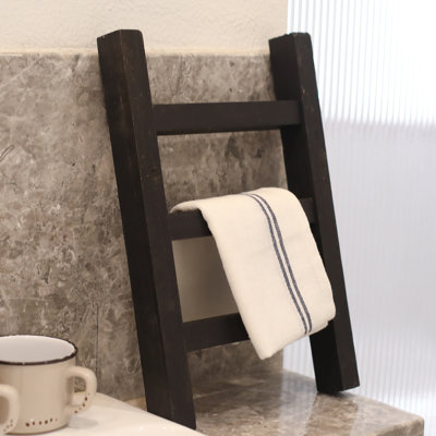 Échelle à serviette en bois pour comptoir
