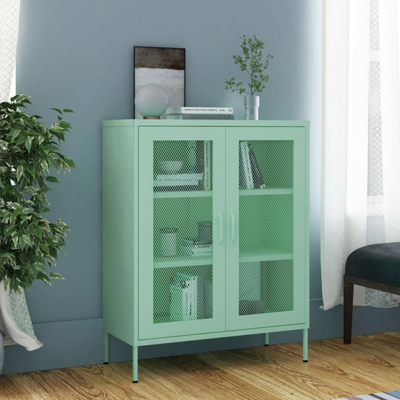 Harstad Storage Cabinet 80x35x101,5 cm Steel, Mint