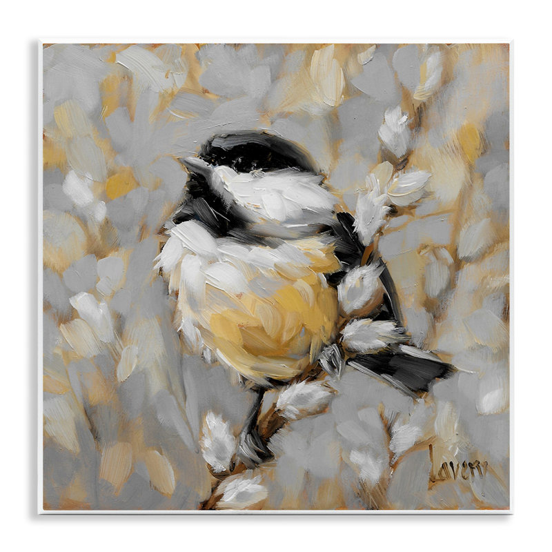 Art mural, oiseau, perché, saule, par Andrea Lavery