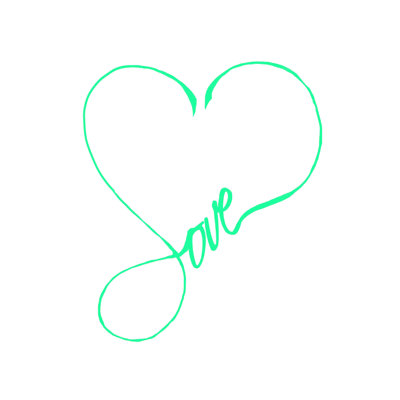" Ribbon Love Heart "