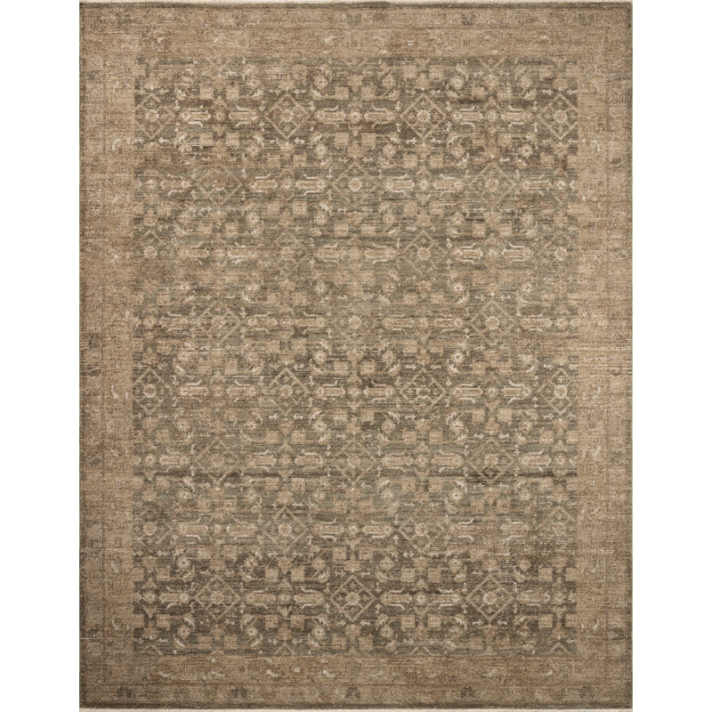 Tapis lagon / terre Magnolia Home par Joanna Gaines x Loloi Storrie, 7 pi 10 po x 10 pi