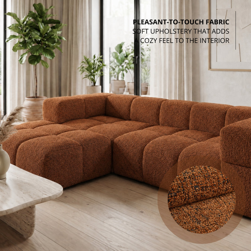 Rudalph 3 Seater Sectional, Left Hand Facing