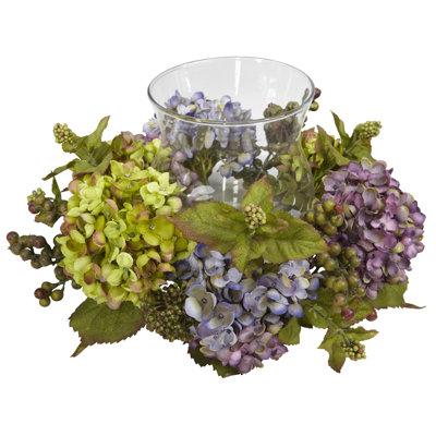 Hydrangea Candelabrum Arrangement in Vase